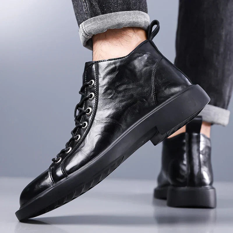 Lorenzo Full Grain Leather Lace Boots