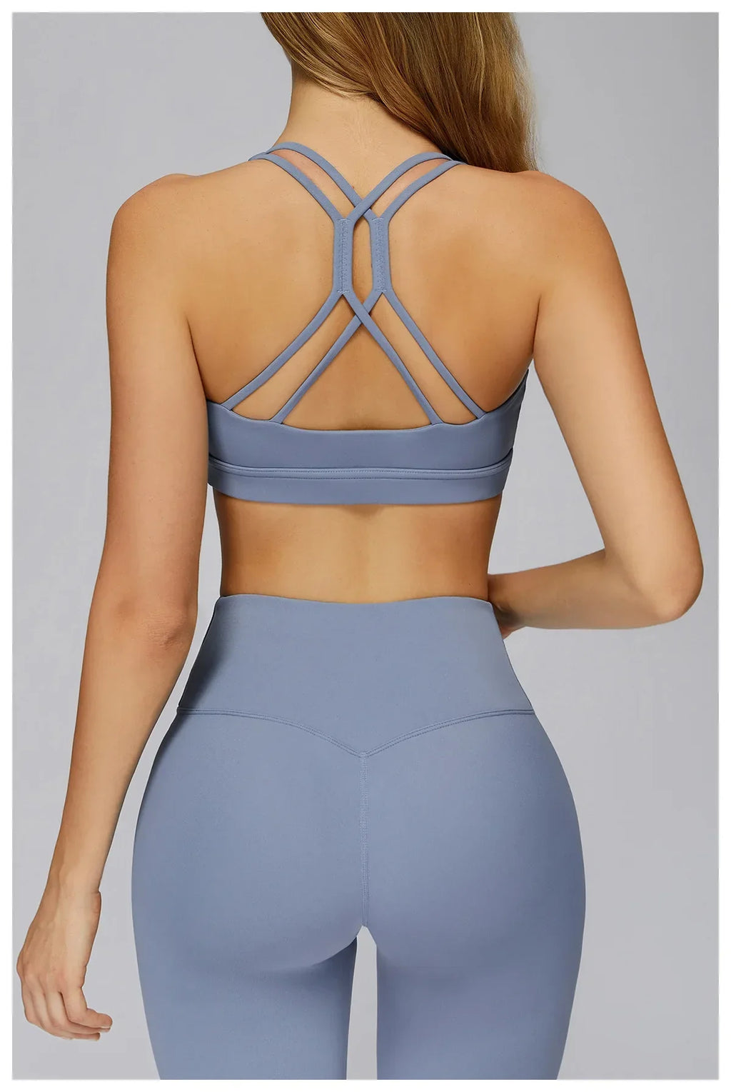 Women Tops Back Cross Strap Tank Top Push Up Underwear Running Sports Bra Breathable Soft Fitness Beauty Solid Color Yoga Bra