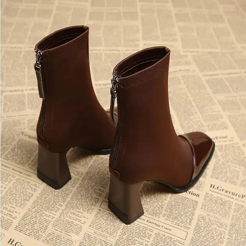 Giada Velvet Heel Boots