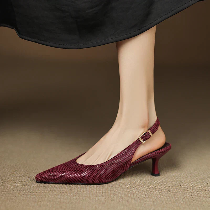 Amal Pump — Genuine Italian Leather Slingback