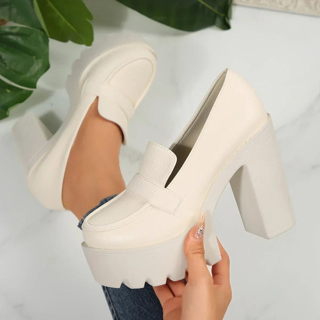 Luna Platform Loafer Pumps