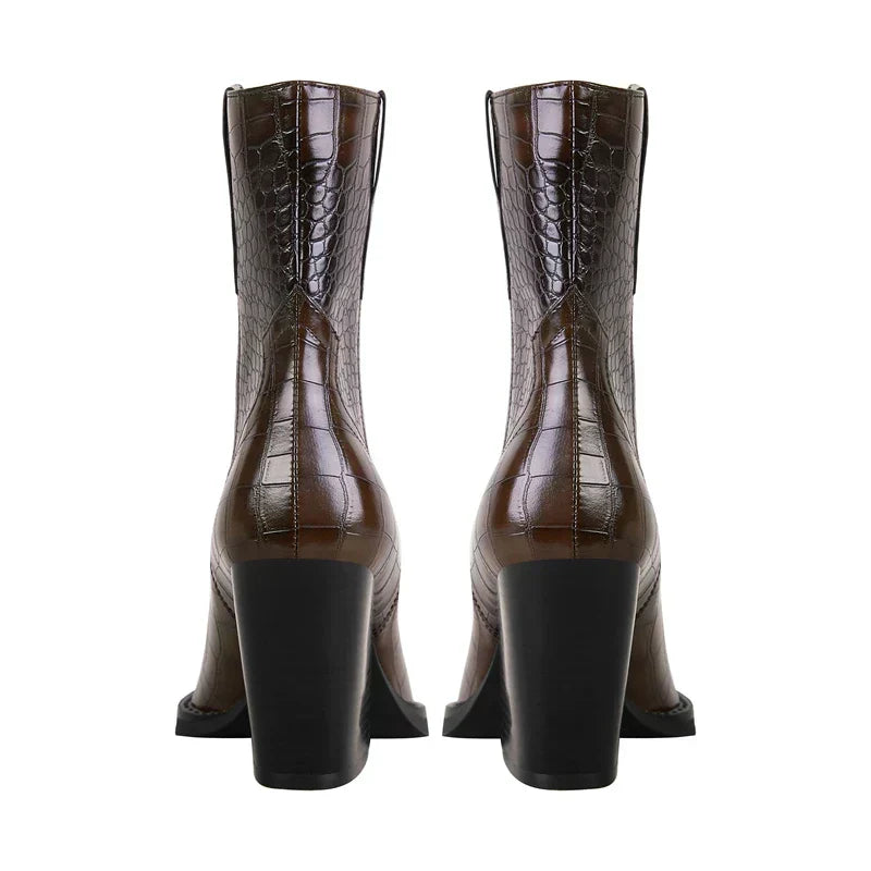 Clara Croc Western Boots