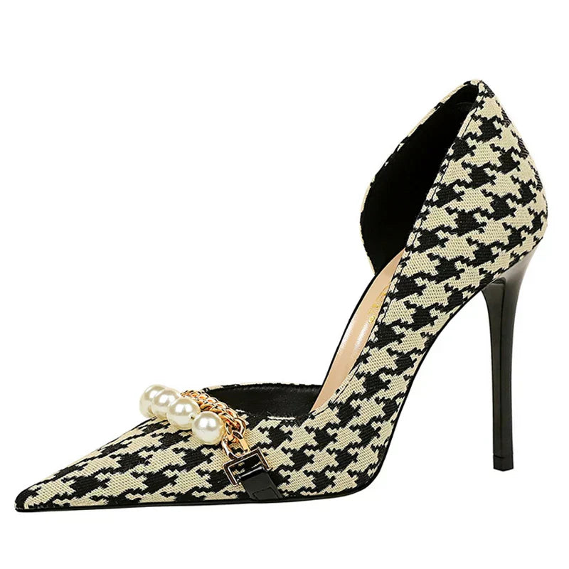Elise Pearl Chain Pumps