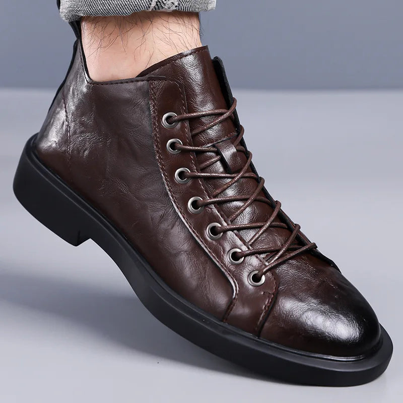 Lorenzo Full Grain Leather Lace Boots