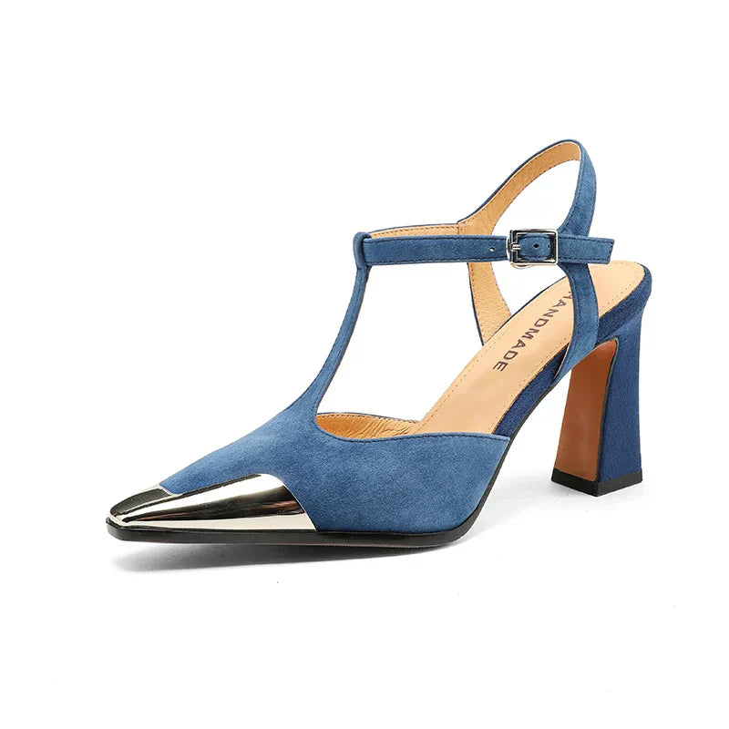 Lucia Leather T-Strap Pumps