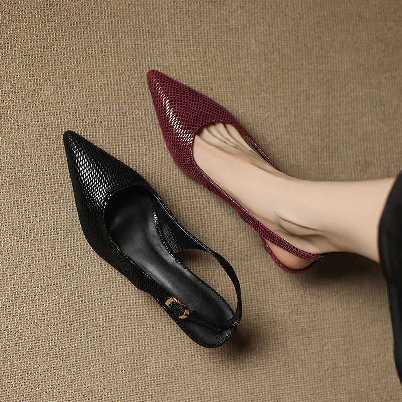 Amal Pump — Genuine Italian Leather Slingback