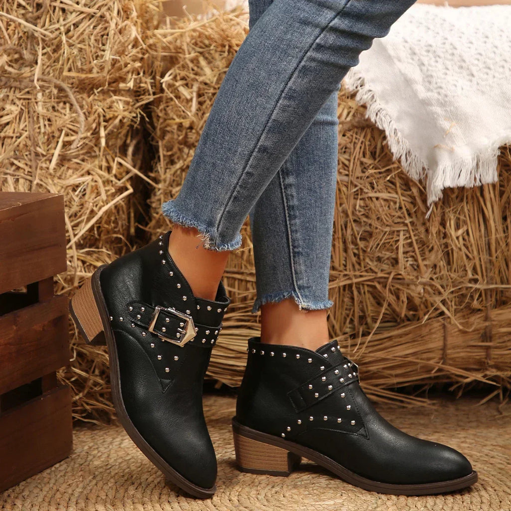 Serena Studded Ankle Boots