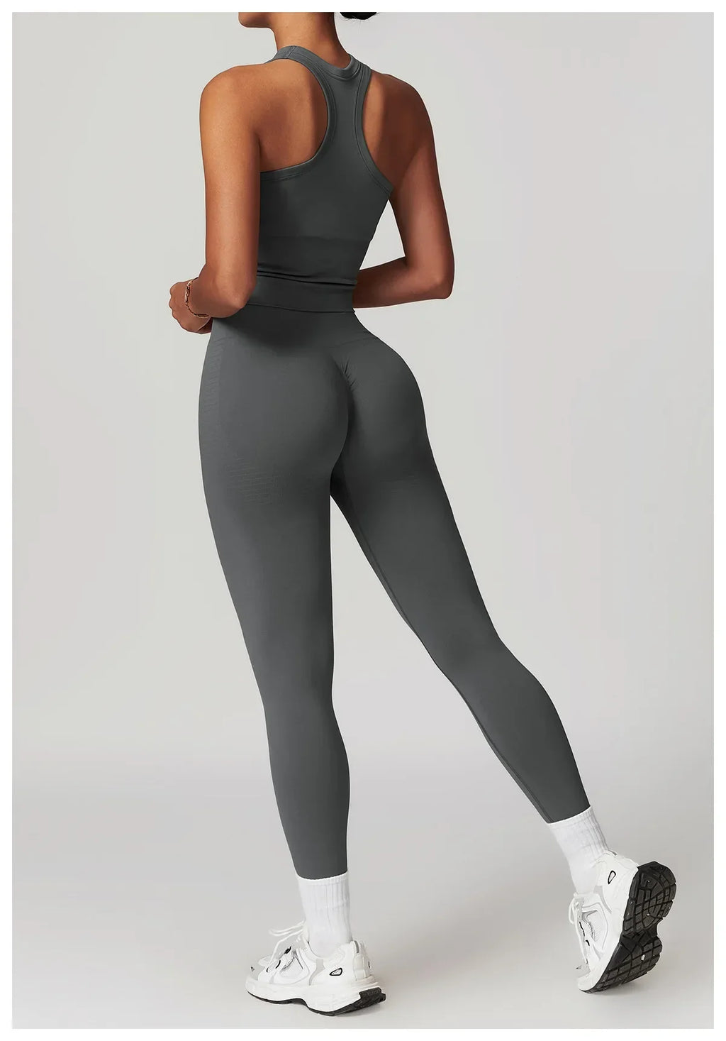 2 Pieces Women's Clothes Seamless Yoga Set Workout Tracksuit Sportswear Gym Clothing High Waist Leggings Fitness Sports Suits