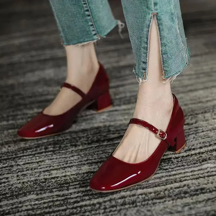 Gianna Square-Toe Mary Jane Shoes
