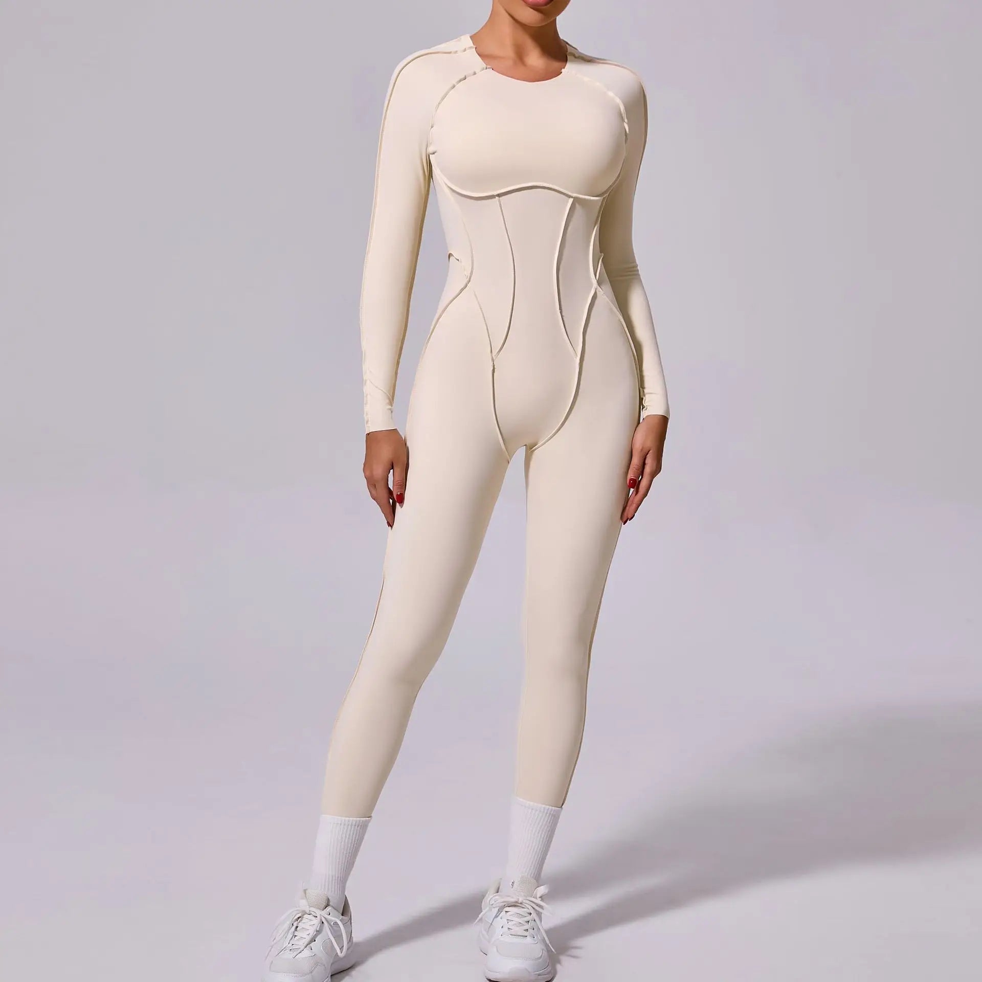 Workout Jumpsuit Sports Overalls Women Tracksuit Gym Clothing Running Long Sleeved Fitness Suits Gym Clothes Sportswear Yoga Set