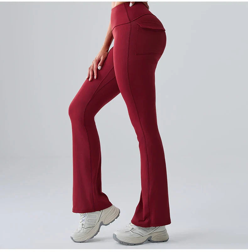 Yoga Pants Sport Leggings Women Flared Yoga Pants High Waist Wide Leg Pants Push Up Woman Tight Fitness Workout Gym Bell-bottoms