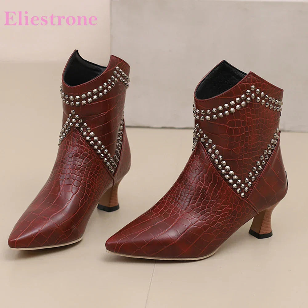 Valeria Vegan-Leather Mid-Calf Heel Boot