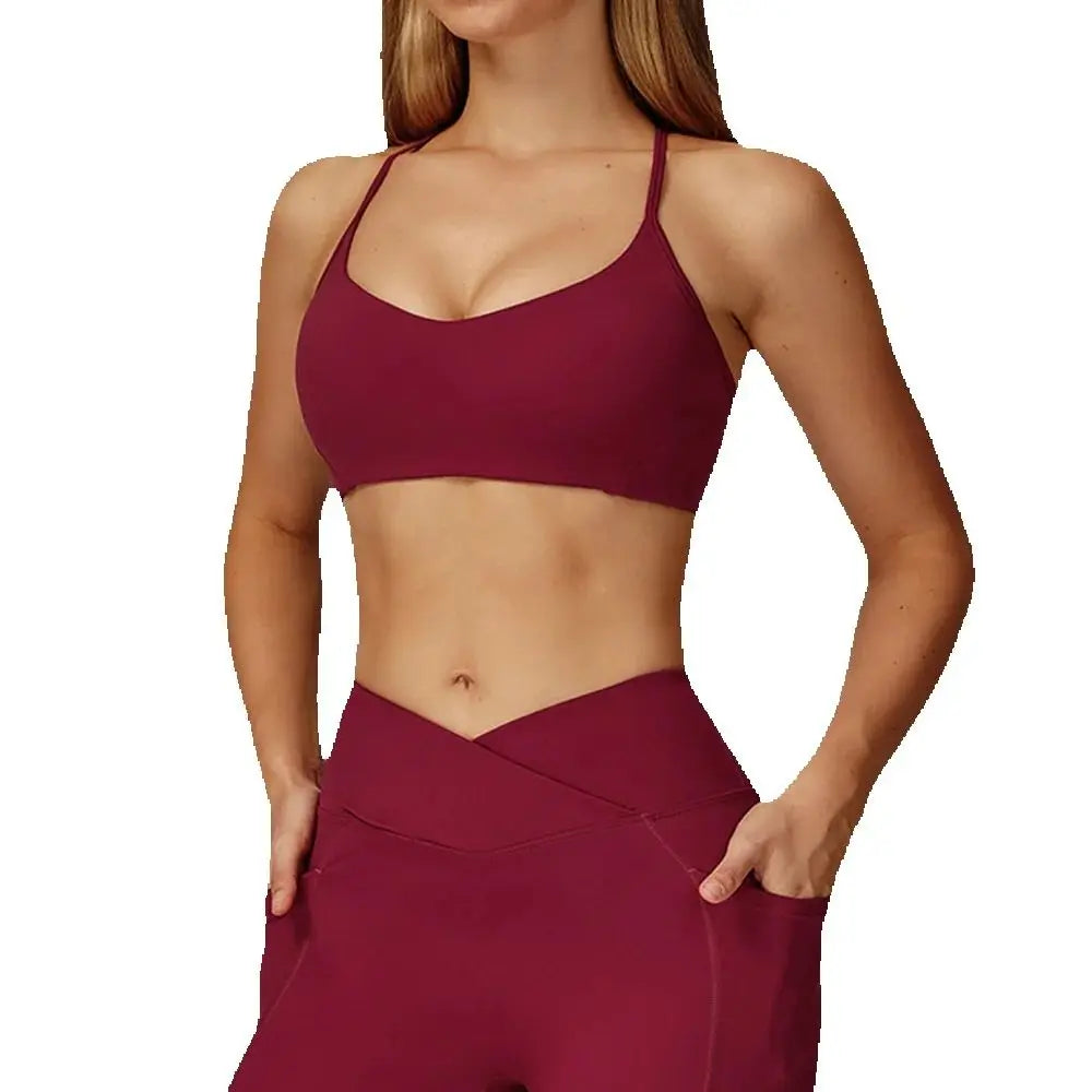 Sport Bra Women Yoga Bra Running Vest Gym Workout Underwear Padded Crop Tops Female Sportswear Brassiere Push Up Fitness Bras
