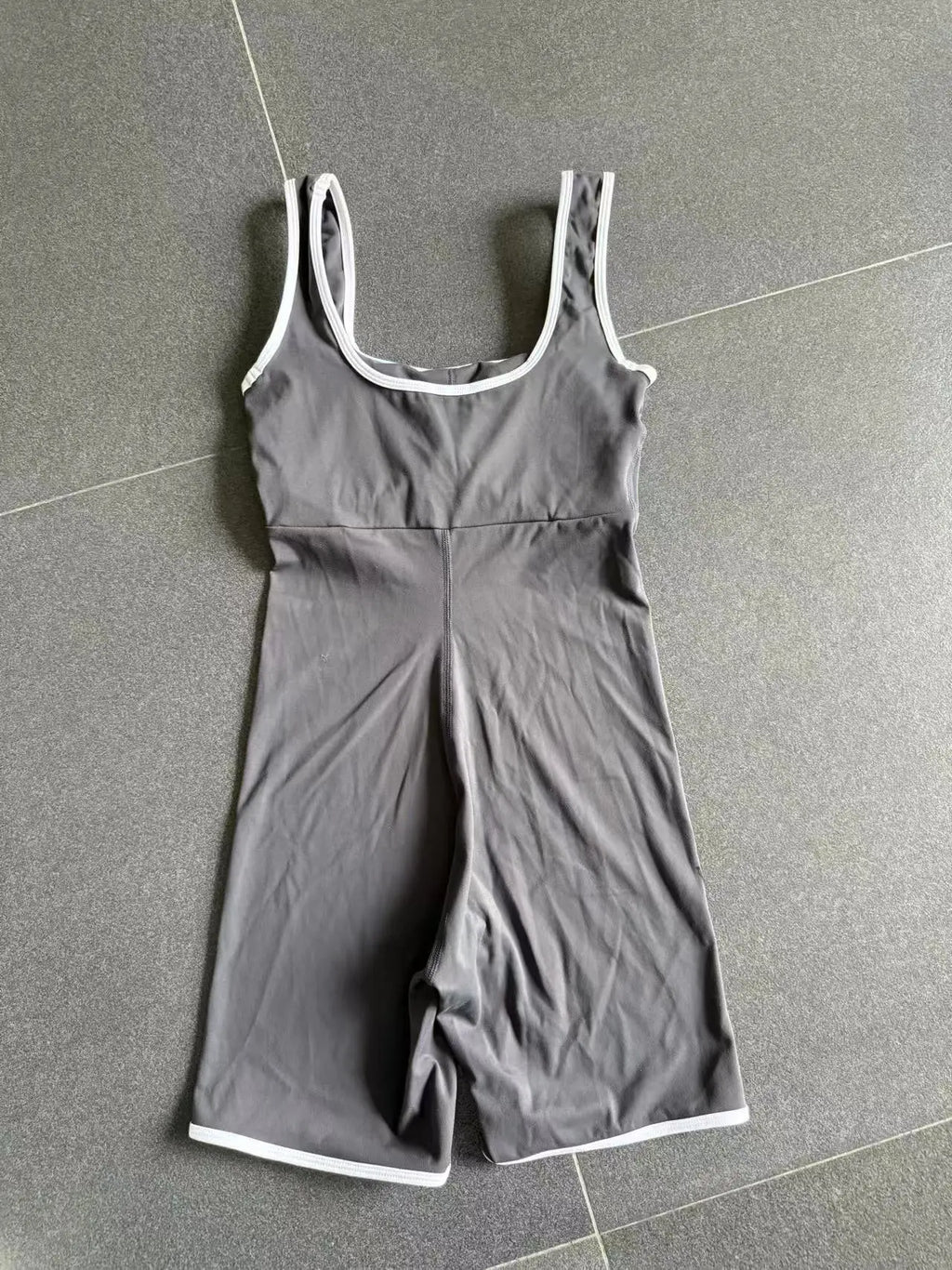 Women Color Blocked Yoga Jumpsuit Sleeveless Romper Elastic Quick Drying Fitness Workout Sportswear One-Piece Short Yoga Clothes