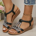 Mara Bloom Wedge Sandals