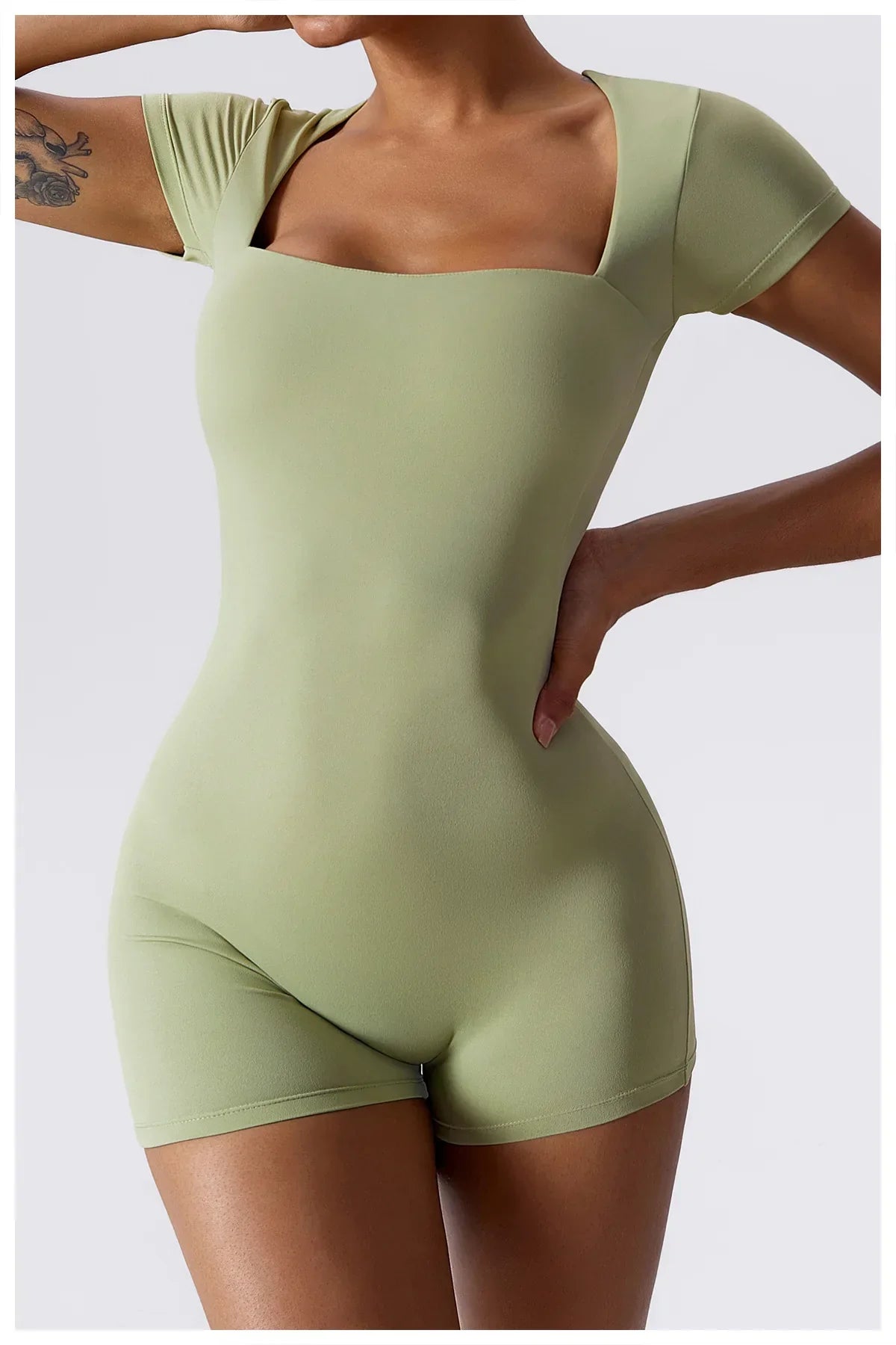 Yoga Set Women Jumpsuits Short One Piece Sports Suit Short Sleeve Gym Clothes Push Up Training Fitness Yoga Bodysuit Sportswear