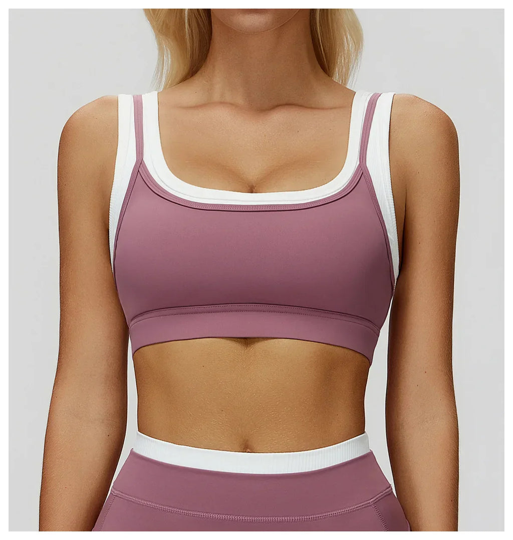 Yoga Underwear Women Sports Bra Breathable Shock Proof Gym Workout Fitness Push up Top Yoga Running Active Sportswear Vest Bra
