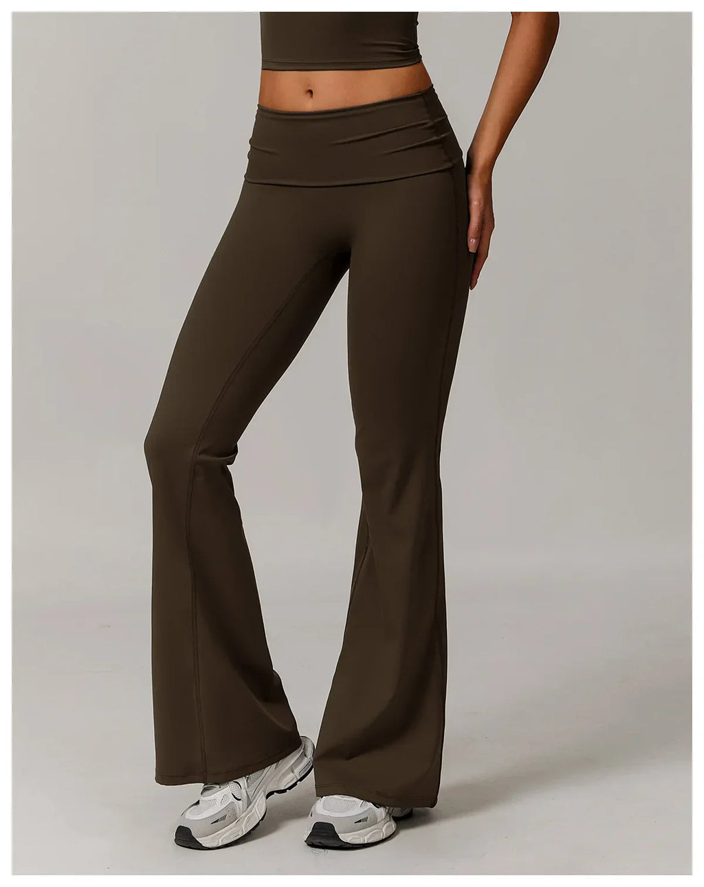 Flare Leggings Yoga Pants Women High Waist Wide Leg Yoga Pants Gym Sports Slim Flared Tights Pants Control Tummy Dance Trousers