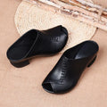 Ella Leather Slide Sandals